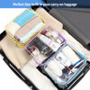 Picture of PACKISM Clear Toiletry Bag, 5 Pack TSA Approved Toiletry Bag Quart Size Bag, Travel Makeup Cosmetic Bag for Women Men, Carry on Airport Airline Compliant Bag, White, Yellow, Blue, Purple, Pink…