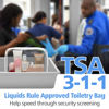 Picture of PACKISM Clear Toiletry Bag, 5 Pack TSA Approved Toiletry Bag Quart Size Bag, Travel Makeup Cosmetic Bag for Women Men, Carry on Airport Airline Compliant Bag, White, Yellow, Blue, Purple, Pink…