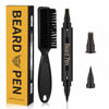 Picture of Beard Pencil Filler For Men, 4 Tip Facial Hair Pen Kit With Brush - Mustache Repair & Shaping Tool, Enhances Hair (BROWN)