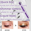 Picture of ONarisae Eyeshadow liquid Shimmer Long Lasting Effect Shiny Eyeshadow Glow Glitter Makeup (Purple)