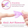 Picture of Gel Nail Polish Remover Tools Kit, with 10 Pcs Nail Clips, 400 Pcs Lint Free Nail Wipes, Nail Files 100/180, Buffer Block 400/4000, Nail Brush, Cuticle Pusher, Cuticle Peeler (Purple)