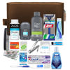 Picture of Convenience Kits International Men’s Premium 20-Piece Kit with Travel Size TSA Compliant Essentials, Featuring: Dove Men & Care Products in Brown Dopp Bag