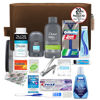 Picture of Convenience Kits International Men’s Premium 20-Piece Kit with Travel Size TSA Compliant Essentials, Featuring: Dove Men & Care Products in Brown Dopp Bag