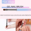 Picture of JASSINS Nail Art Clean Up Brushes, 3 Pcs Flat/Oval/Fine Angled Gel Nail Brushes,For Nail Art Design Painting DIY and Cleaning Polish Mistake on the Cuticles (Color)