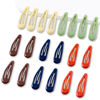 Picture of Cptots 20 PCS Metal Snap Hair Clips Water Drop No Slip Hair Barrettes for Women Small Hair Clips For Thick And Thin Fine Hair,Green Red Brown Yellow Dark Blue,1.97 x 0.5 Inches.