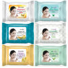 Picture of Epielle OG Makeup Remover Cleansing Wipes Tissue | Gentle for all Skin Types | Daily Facial Cleansing Towelettes | Removes Dirt, Oil, Makeup | Nicely Scented | 30 Count | Assorted 6 Pack