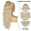 Picture of Drawstring Ponytail for Women, 26 inch Blonde Ponytail Extension, Synthetic Pony Tails Hair Extensions, Natural Clip in Ponytail Hair Extensions for Daily Use (Platinum Blonde with Golden Blonde)