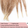 Picture of 3 Packs Spring Twist Hair 16 Inch Springy Afro Twist Hair for Pre Fluffed Kinky Twist Hair Synthetic Marley Twist Braiding Hair Extensions for Black Women Light Brown Blonde (16 Inch 3Pcs, 27613#)