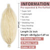 Picture of 8 Packs Blond Pre-Separated Springy Afro Twist Hair 24 Inch Long Spring Twist Crochet Braids Hair For Soft Faux Locs Afro Kinky Marley Crochet Braiding Hair Extension For Women(8 Strands/Pack,613#)