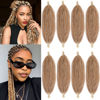 Picture of 24 Inch Pre-Separated Springy Afro Twist Hair 8 Packs Light Brown/Blonde Spring Twist Hair For Butterfly Soft Locs Synthetic Pre Fluffed Marley Twist Crochet Hair Extensions(8 Strands/Pack,27613#)
