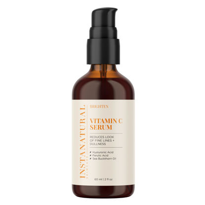 Picture of InstaNatural Vitamin C Face Serum, Brightens, Hydrates and Reduces Signs of Aging, with Vitamin C, Hyaluronic and Ferulic Acid, 2 FL Oz