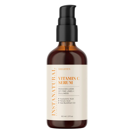 Picture of InstaNatural Vitamin C Face Serum, Brightens, Hydrates and Reduces Signs of Aging, with Vitamin C, Hyaluronic and Ferulic Acid, 2 FL Oz
