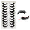 Picture of TIKILEY Cat Eye Lashes Natural Look, Wispy Fluffy 15mm Short Mink Fox Eye Lashes Sets Pack, Natural 3D Faux Mink Fluffy False Cateye Eyelashes Pack