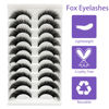 Picture of Fox Eye Lashes Mink Fluffy 3D Wispy Cat Eye Lashes That Look Like Extensions Short 18MM Angel Wing Eyelashes Pack