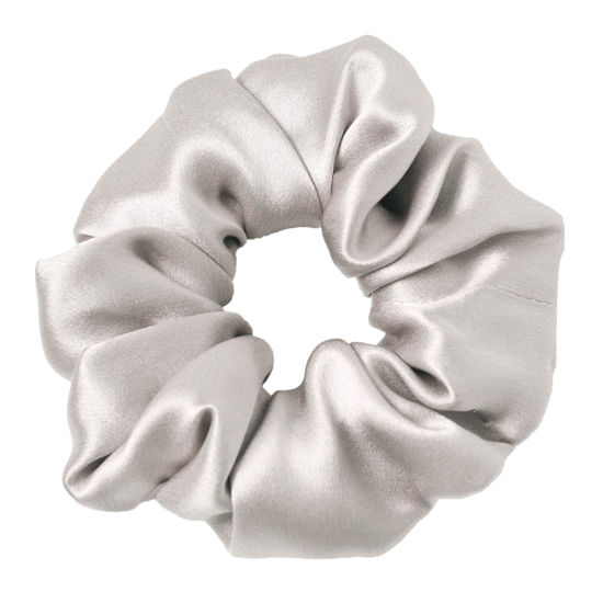 Picture of LilySilk Brand 100% Mulberry Silk Hair Scrunchie, Bright Coffee, No Damage, Elastic Silk Ponytail Holder, 1 Count, Suitable for All Hair Styles and Lengths