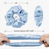 Picture of LILYSILK Silk Hair Scrunchies/Ties for Frizz & Breakage Prevention, 100% Mulberry, No Damage, Elastic ponytail Holders, 1Pc, Sky Blue