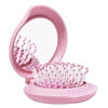 Picture of Arthaxi Travel Hair Brush with Mirror for Purse/Backpack, Mini Folding Hair Brush and Kawaii Pink Portable Makeup Mirror Set, Gifts for Girls