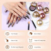 Picture of Saviland Chrome Nail Powder Set - 6 Colors Metallic Gold Chrome Nail Powder Mirror Effect Holographic Chameleon Pigment Chrome Powder for Gel Nails Manicure Nail Glitter Dust for Nail Art Decorations