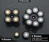 Picture of FOXSONIC 8 Blades Head Shaver Replacement Heads 8 Heads for Many Main Brands Electric Shaver Razor Bald Men Head Shaver Blades