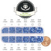 Picture of One Pack 2000 Pcs of Flatback Round Sky Blue Rhinestones 6 Sizes (1.5-6 mm) with Nail Art Rhinestone Picker Pencil And Tweezer For DIY And Salon Use