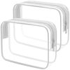 Picture of Lermende Clear Toiletry Bag TSA Approved Travel Carry On Airport Airline Compliant Bag Quart Sized 3-1-1 Kit Luggage Pouch(No-S-2Grey)