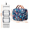 Picture of Bosidu Hanging Travel Toiletry Bag,Large Capacity Cosmetic Travel Toiletry Organizer for Women with 4 Compartments & 1 Sturdy Hook,Perfect for Travel/Daily Use/Christmas