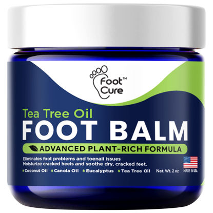 Picture of Tea Tree Oil Foot Balm/ Moisturizer For Dry Cracked Feet - Instantly Hydrates & Soothes Irritated Skin & Athletes Foot - Best Foot Care for Women and Men - Made in USA
