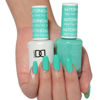 Picture of DND Gel Polish Set, Green Collection, UV/LED Gel Polish and Air Dry Nail Lacquer, Matching Chip-Free Polish Duo, 667 Mint Tint, 0.5 Fl Oz