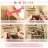 Picture of 48 Pieces Hair Perm Rods Short Cold Wave Rods Plastic Perming Rods Hair Curling Rollers Curlers with Steel Pintail Comb Rat Tail Comb for Hairdressing Styling Supplies (0.51 Inch, Pink)
