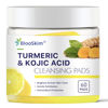 Picture of Turmeric Kojic Acid Cleansing Pads: 60 Pcs Turmeric Cleansing Pads for Dark Spots - Exfoliating Pads for Face Men and Women