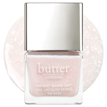 Picture of butter LONDON Patent Shine 10X Nail Lacquer Polish, Bespoke Lace (Sheer White) - Gel-Like Finish & Chip-Resistant Nail Lacquer Helps Protects & Strengthens Nails - Vegan & Cruelty-Free (0.4 Fl Oz)