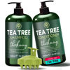 Picture of Tea Tree Shampoo and Conditioner Set | Thinning Hair Loss Treatment for Men and Women | Soothes Itchy Scalp, Dandruff