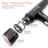 Picture of Skin Research Institute DryQ “Smart” Hair Dryer - Super Lightweight, Foldable - Powerful, Quiet Motor - Infrared and Ionic Technology - 3 Magnetic Attachments - Heat Control with Locking Switch