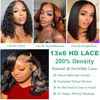 Picture of Body Wave 13x6 HD Lace Front Wigs Human Hair 200% Density Bob Wig Human Hair Pre Plucked Short Bob Wigs for Black Women Glueless Frontal Wig Human Hair Natural Black Loose Wavy 14 inch Bob Wig