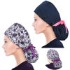 Picture of ABAMERICA Ponytail Scrub Caps for Women Surgical Caps Nurse Hat with Functional Ponytail Holder for Long Hair, Single or Satin-Lined