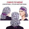 Picture of ABAMERICA Ponytail Scrub Caps for Women Surgical Caps Nurse Hat with Functional Ponytail Holder for Long Hair, Single or Satin-Lined