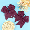 Picture of Large Cheer Bows for Cheerleaders Hair Bows for Girls Softball Hair Bows Teen Girls College Sports Elastic Ponytail Holder School Cheerleading Hair Accessories 8 Inch Bows for Girls 2 Pcs Wine Red