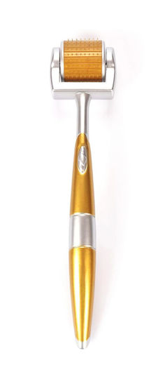 Picture of Professional Derma Roller 192 Individual Real Needles Titanium Micro Needles Skin Care Tools Microneedling Roller for Home Use with Storage Case & User Manual