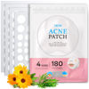 Picture of TKTK Pimple Patches Acne Patches for Face, 4 Sizes 180 Patches Hydrocolloid Acne Cover Patch, Clear Easy To Peel Acne Absorbing Zit Patch with Tea Tree & Calendula Oil