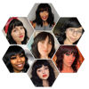 Picture of Ucubb Short Wavy Wig with Bangs for Women Black Curly Wigs Short Bob Wavy Hair Wigs Shoulder Length Wigs Synthetic Heat Resistant