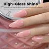 Picture of RARJSM Rubber Base Coat Gel Polish Nude Rose Pink Skin Tone Rubber Base Gel for Nails Natural Nude Color French Manicure Extend Gel Soak Off Curing Requires Single Bottle 15ml Salon Home DIY Use