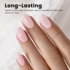 Picture of RARJSM Rubber Base Coat Gel Polish Nude Peach White Pink Skin Tone Rubber Base Gel for Nails Natural Color French Manicure Extend Gel Soak Off Curing Requires Single Bottle 15ml Salon Home DIY Use
