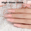 Picture of RARJSM Rubber Base Coat Gel Polish Nude Warm Pink Skin Tone Rubber Base Gel for Nails Natural Nude Color French Manicure Extend Gel Soak Off Curing Requires Single Bottle 15ml Salon Home DIY Use
