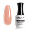 Picture of RARJSM Rubber Base Coat Gel Polish Nude Salmon Pink Skin Tone Rubber Base Gel for Nails Natural Nude Color French Manicure Extend Gel Soak Off Curing Requires Single Bottle 15ml Salon Home DIY Use