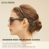 Picture of EVITA PERONI Hair Band for Eyewear, No Pressure, Non Slip Fashion Thin Headbands for Women - Tortoise - Hairband for Women's Hair