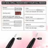 Picture of Nail Drill Kit Electric Nail File Portable Nail Drill Machine Professional Manicure Pedicure Set Polishing Shape Tools for Acrylic Gel Nails with Nail Drill Bits,Sanding Bands and Brush(Black)