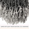 Picture of ToyoTress Butterfly Locs Crochet Hair - 16 Inch Ombre Gray Faux Locs Pre-twisted Distressed Crochet Braids Pre-looped Synthetic Braiding Hair Extensions (16 Inch, T-Gray-8P)