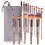 Picture of HEYMKGO Makeup Brushes 15PCS Champagne Gold Professional Makeup Brush Set Foundation Brush Blending Powder Blush Concealer Eye Make Up Brush with Bag