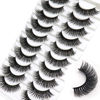 Picture of Veleasha Russian Strip Lashes DD Curl False Eyelashes Fluffy Wispy Faux Mink Lashes 10 Pairs Pack (D01)