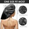 Picture of Auban Extra Large Shower Cap, Waterproof Reusable Hair Cap, XL Satin Lined Shower Bonnet for Women Men Thick Long Hair, Braids, Dreadlocks(Adjustable)